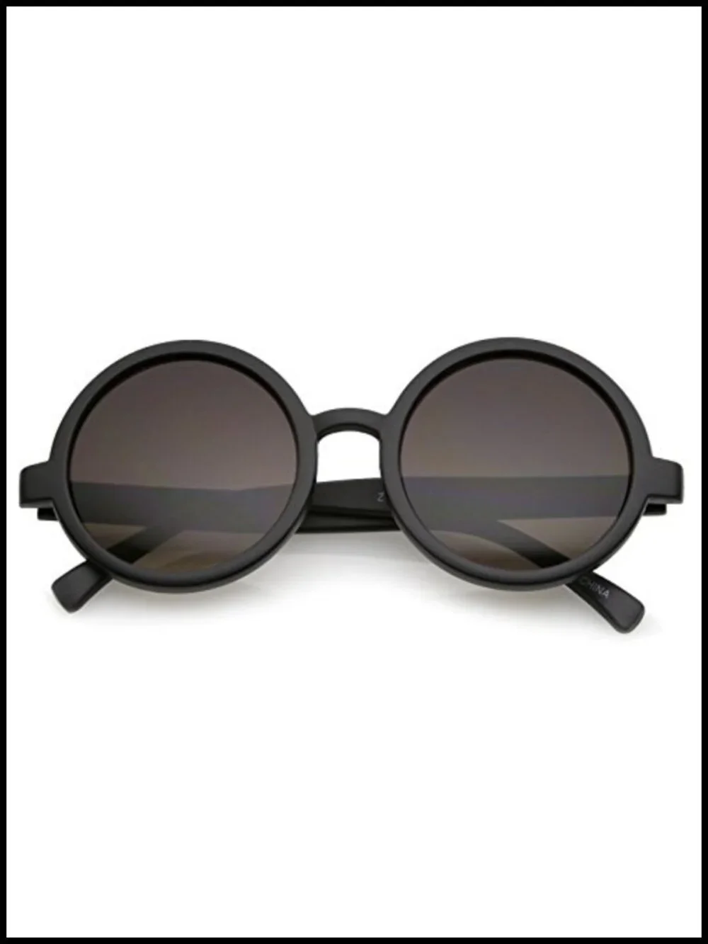 Vintage Horn Rimmed Retro Round Sunglasses UV400 Polycarbonate